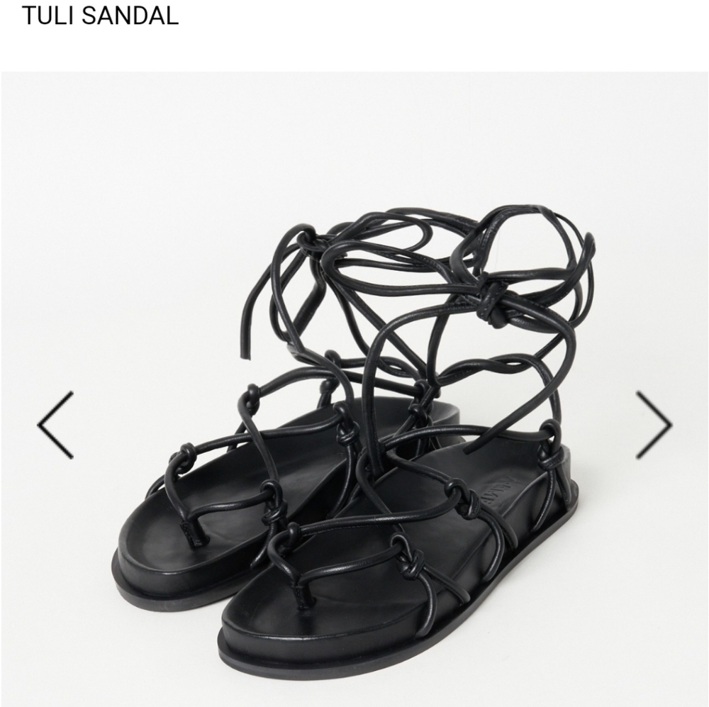 A.Emery Black "Tuli" Sandals, 37